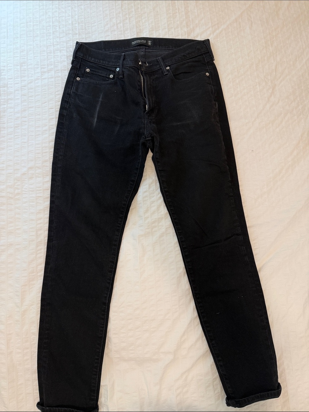 Abercrombie & Fitch Slim Straight Black Jeans